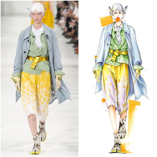 輕盈之舞 考研手繪中輕薄面料與鞋帽的視覺(jué)表現(xiàn)藝術(shù)